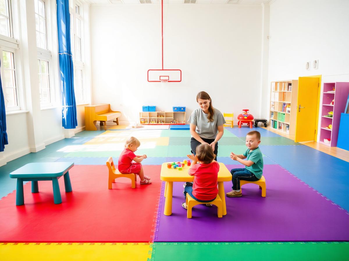 Espaço Kids acompanhado da SkyFit Egas com crianças em atividades